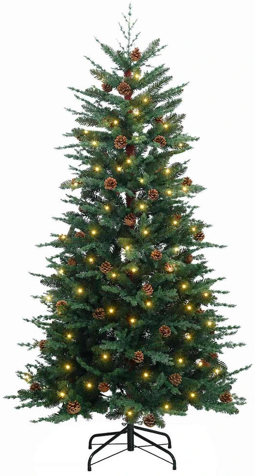 Dirbtinė Sulankstoma Kalėdų Eglutė 150 cm 150 LED Šilta balta