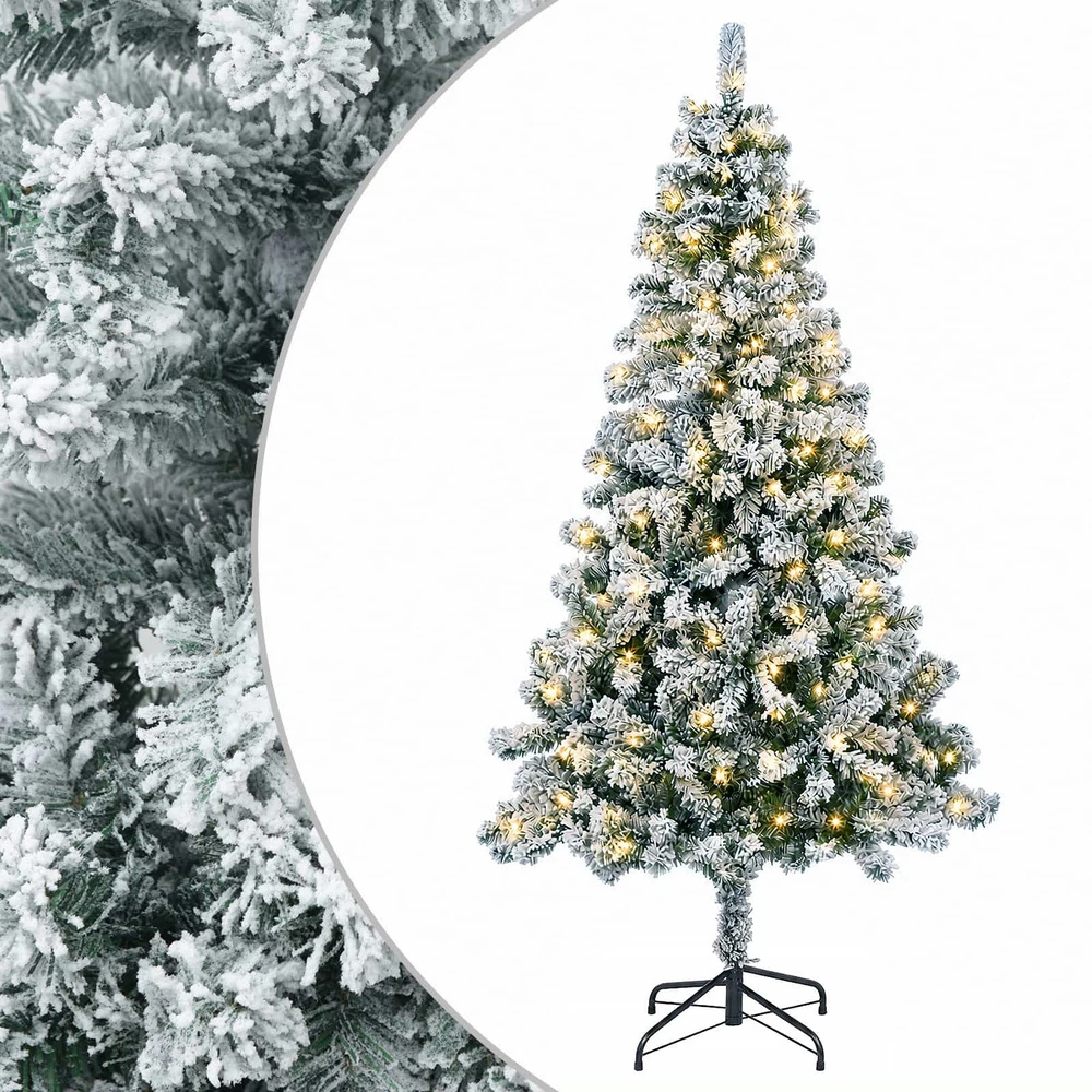 Dirbtinė Sulankstoma Kalėdų Eglutė 150 cm 150 LED Šilta balta