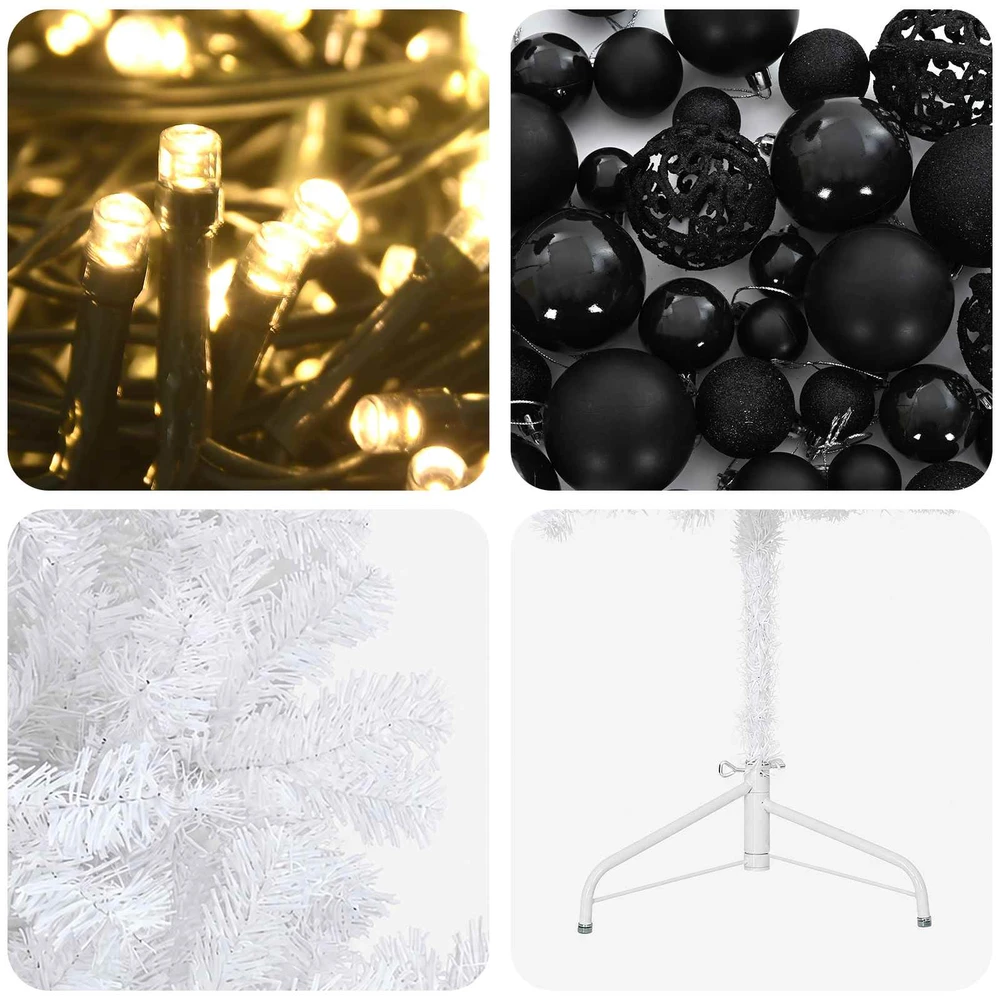 Dirbtinė Sulankstoma Kalėdų Eglutė 150 cm 150 LED Šilta balta