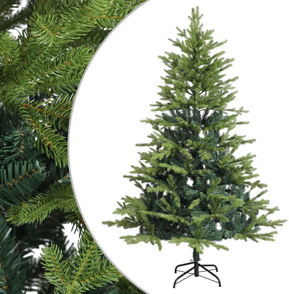 Dirbtinė Sulankstoma Kalėdų Eglutė 150 cm PVC ir metalas Žalia