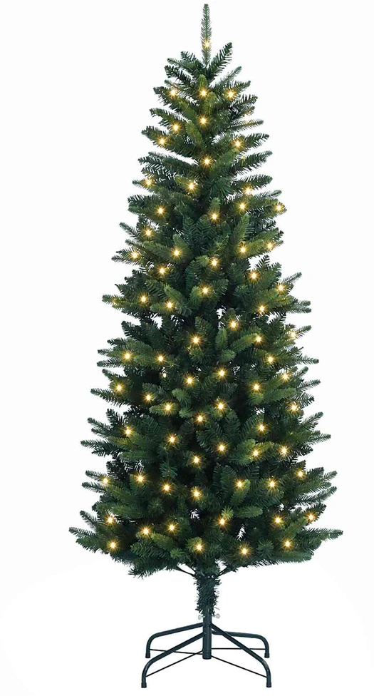 Dirbtinė Sulankstoma Kalėdų Eglutė 150 cm 150 LED Šilta balta