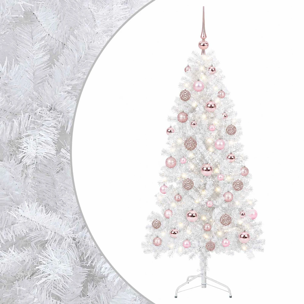 Dirbtinė Sulankstoma Kalėdų Eglutė 150 cm 150 LED Šilta balta