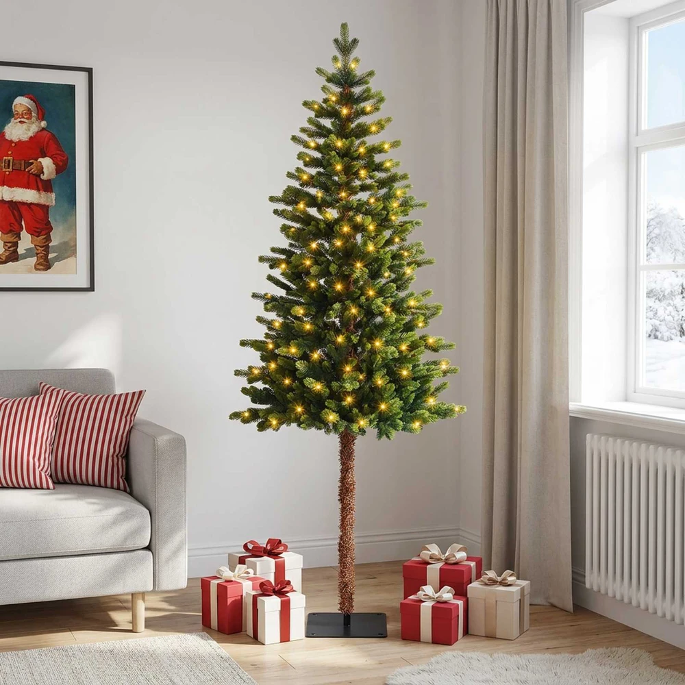 Dirbtinė Sulankstoma Kalėdų Eglutė 150 cm 150 LED Šilta balta