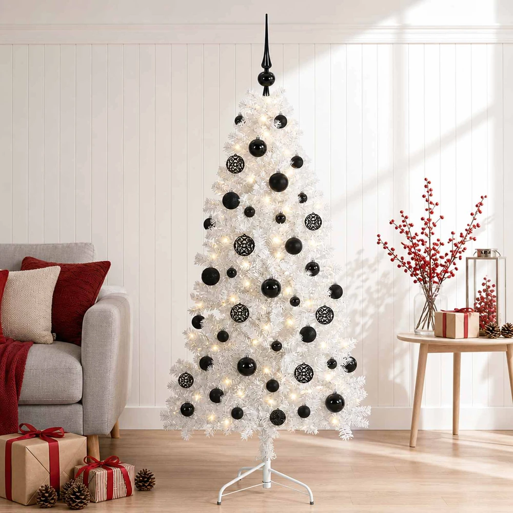 Dirbtinė Sulankstoma Kalėdų Eglutė 150 cm 150 LED Šilta balta