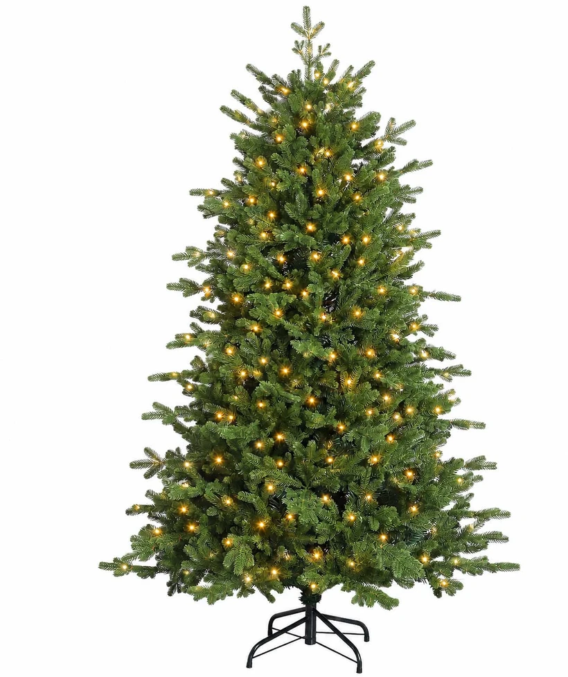 Dirbtinė Sulankstoma Kalėdų Eglutė 150 cm 150 LED Šilta balta