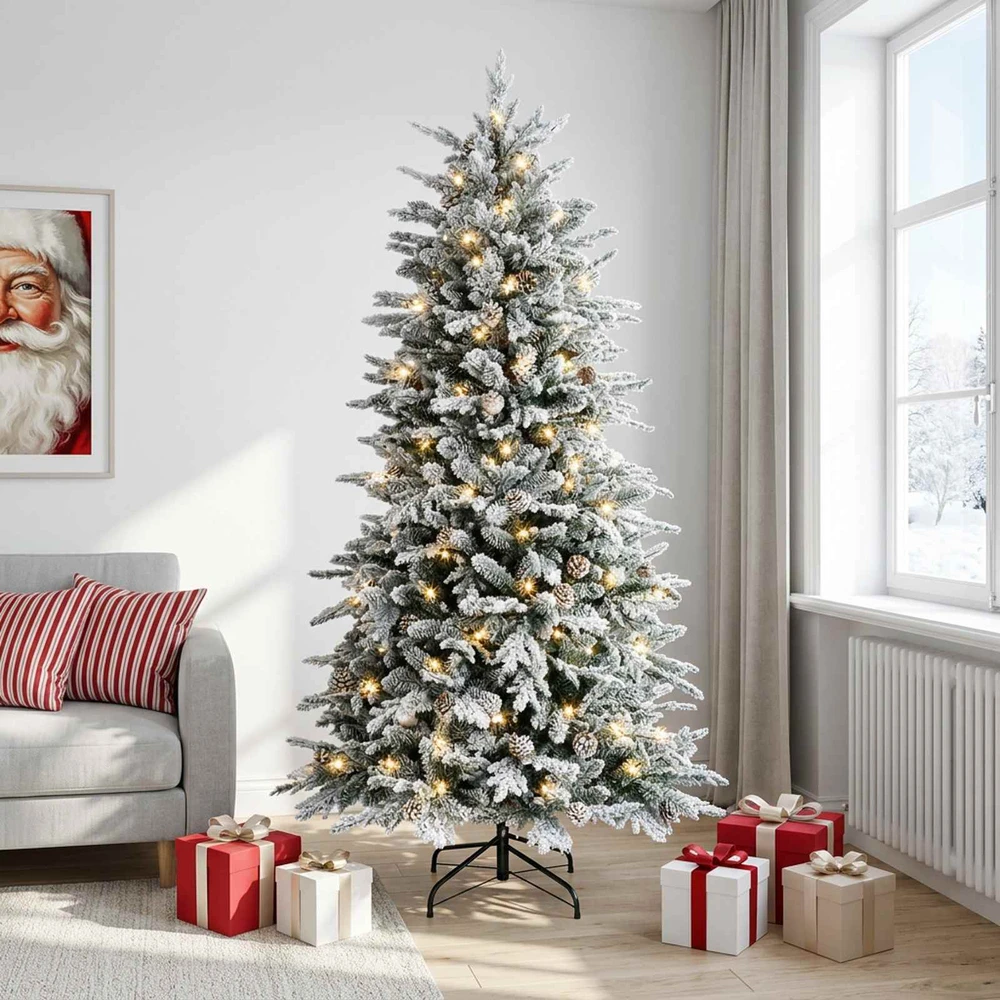 Dirbtinė Sulankstoma Kalėdų Eglutė 150 cm 150 LED Šilta balta
