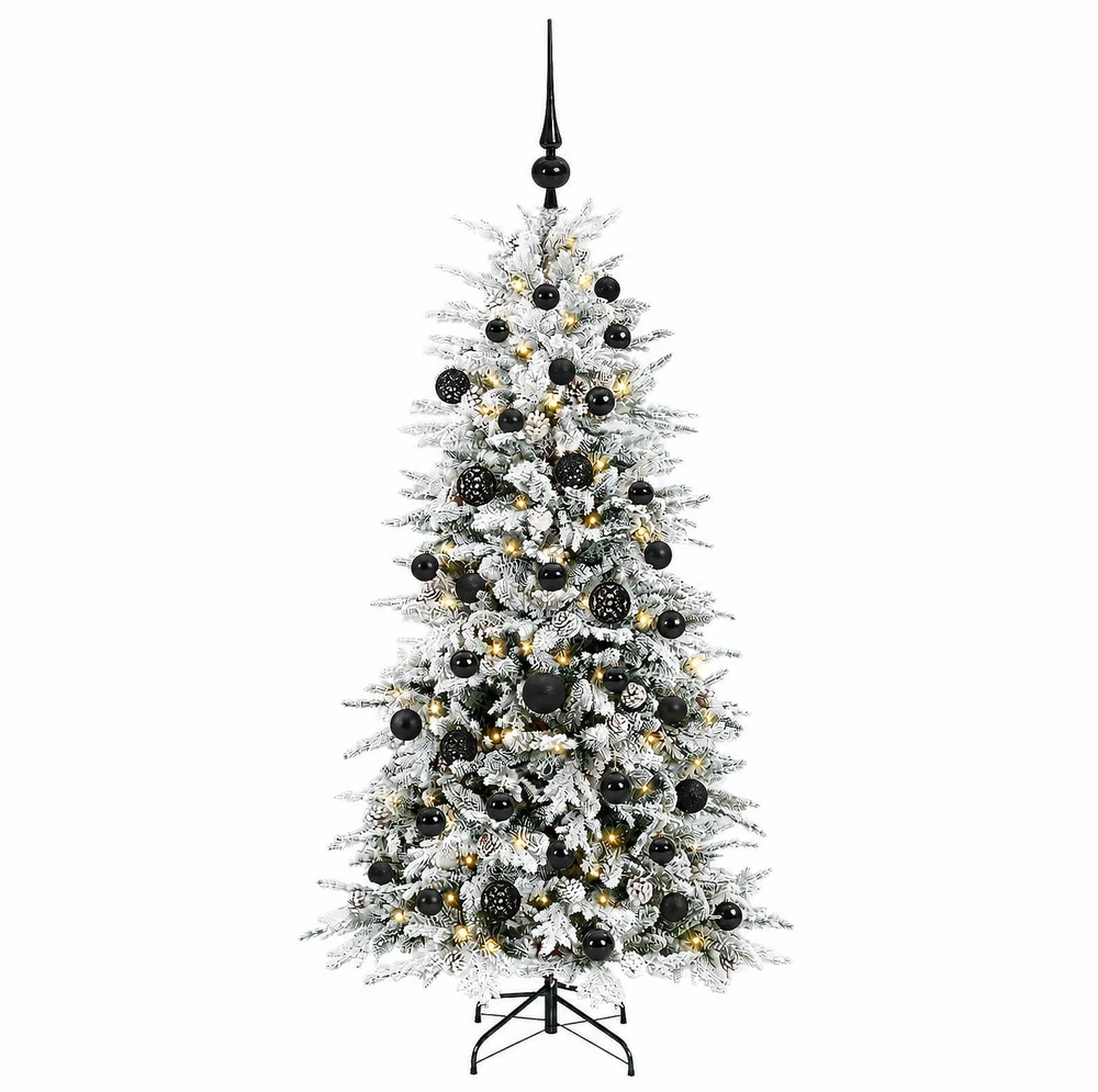 Dirbtinė Sulankstoma Kalėdų Eglutė 150 cm 150 LED Šilta balta