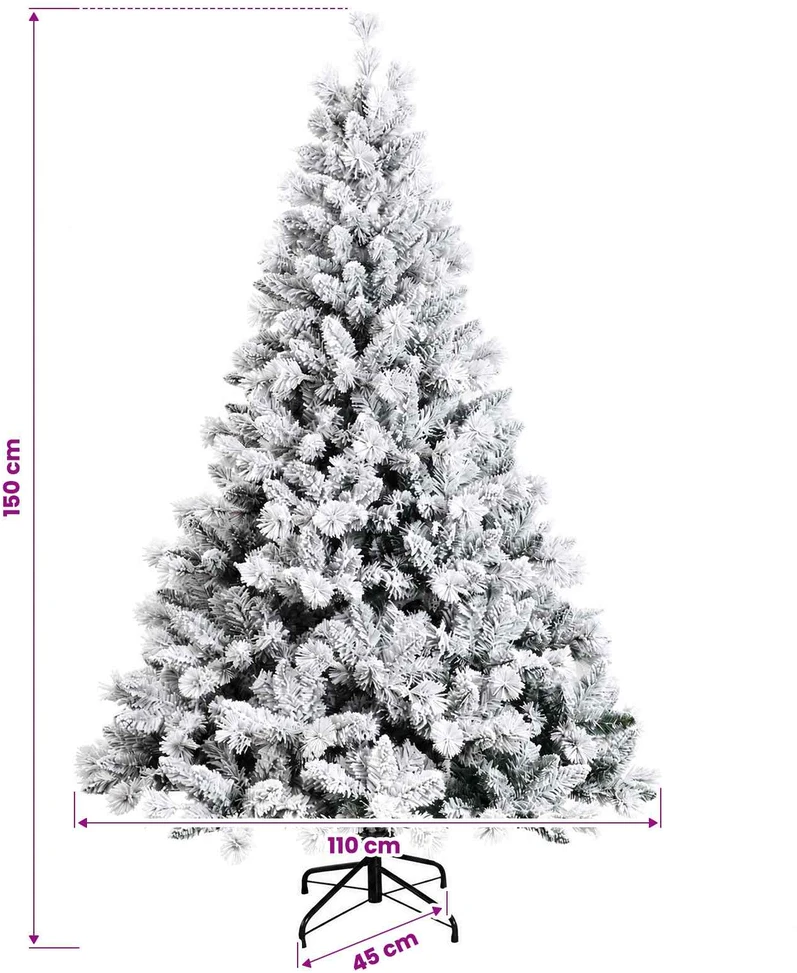 Dirbtinė Sulankstoma Kalėdų Eglutė 150 cm 150 LED Šilta balta