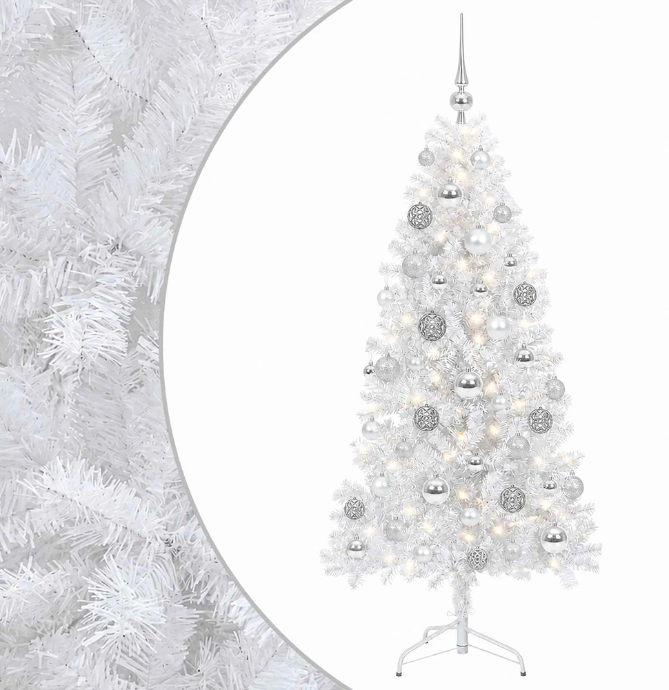 Dirbtinė Sulankstoma Kalėdų Eglutė 150 cm 150 LED Šilta balta