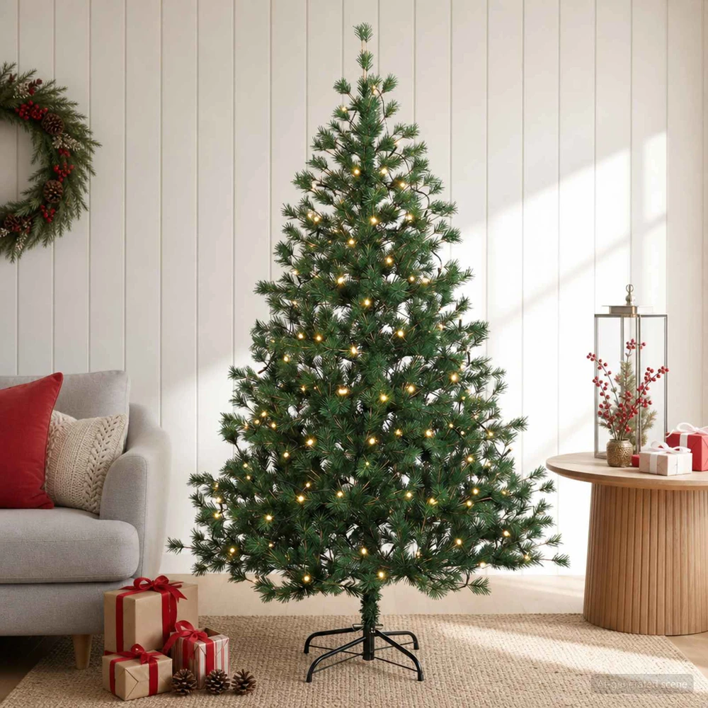 Dirbtinė Sulankstoma Kalėdų Eglutė 150 cm 150 LED Šilta balta