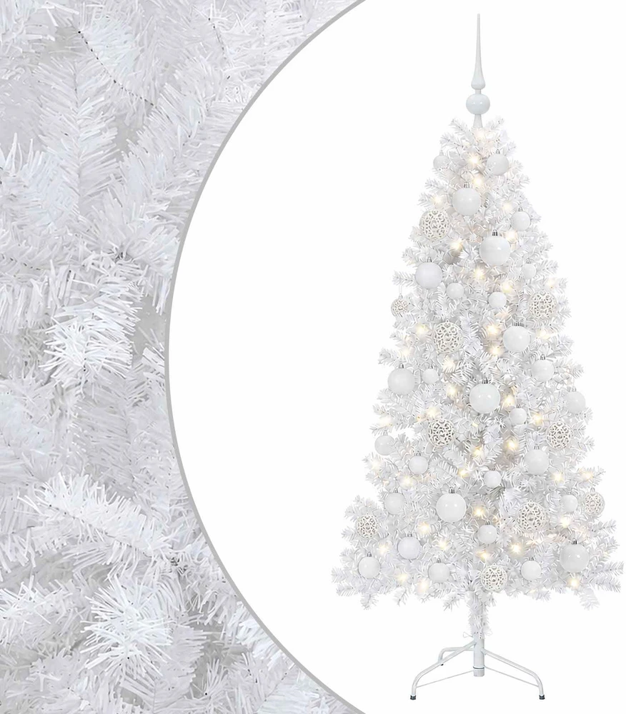 Dirbtinė Sulankstoma Kalėdų Eglutė 150 cm 150 LED Šilta balta