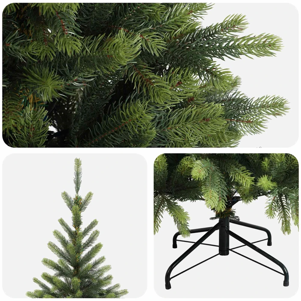 Dirbtinė Sulankstoma Kalėdų Eglutė 150 cm PVC ir metalas Žalia