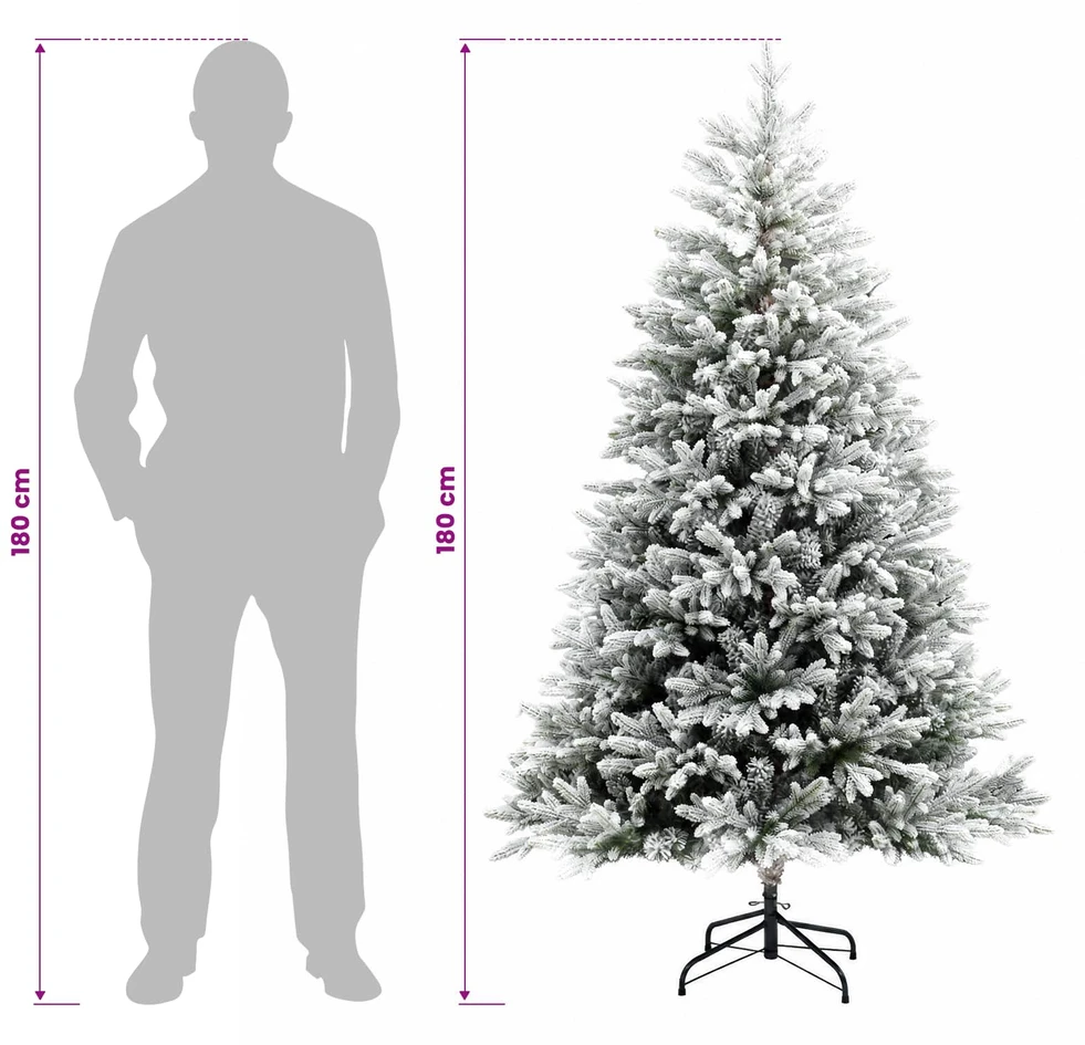 Dirbtinė Sulankstoma Kalėdų Eglutė 180 cm 300 LED Šilta balta