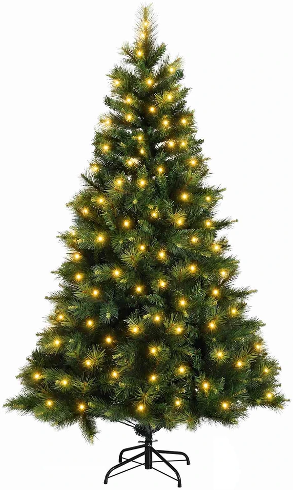Dirbtinė Sulankstoma Kalėdų Eglutė 180 cm 300 LED Šilta balta