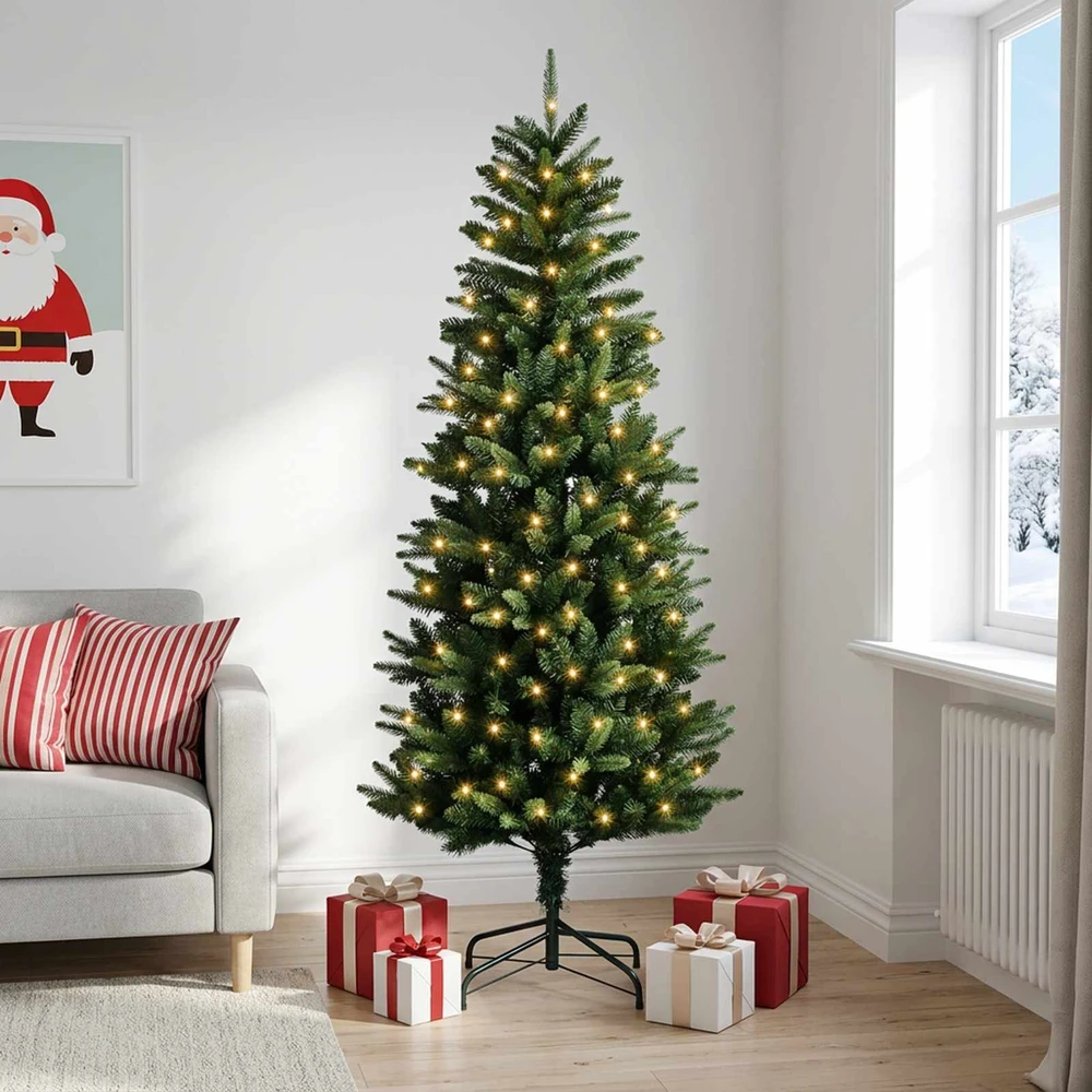 Dirbtinė Sulankstoma Kalėdų Eglutė 180 cm 300 LED Šilta balta