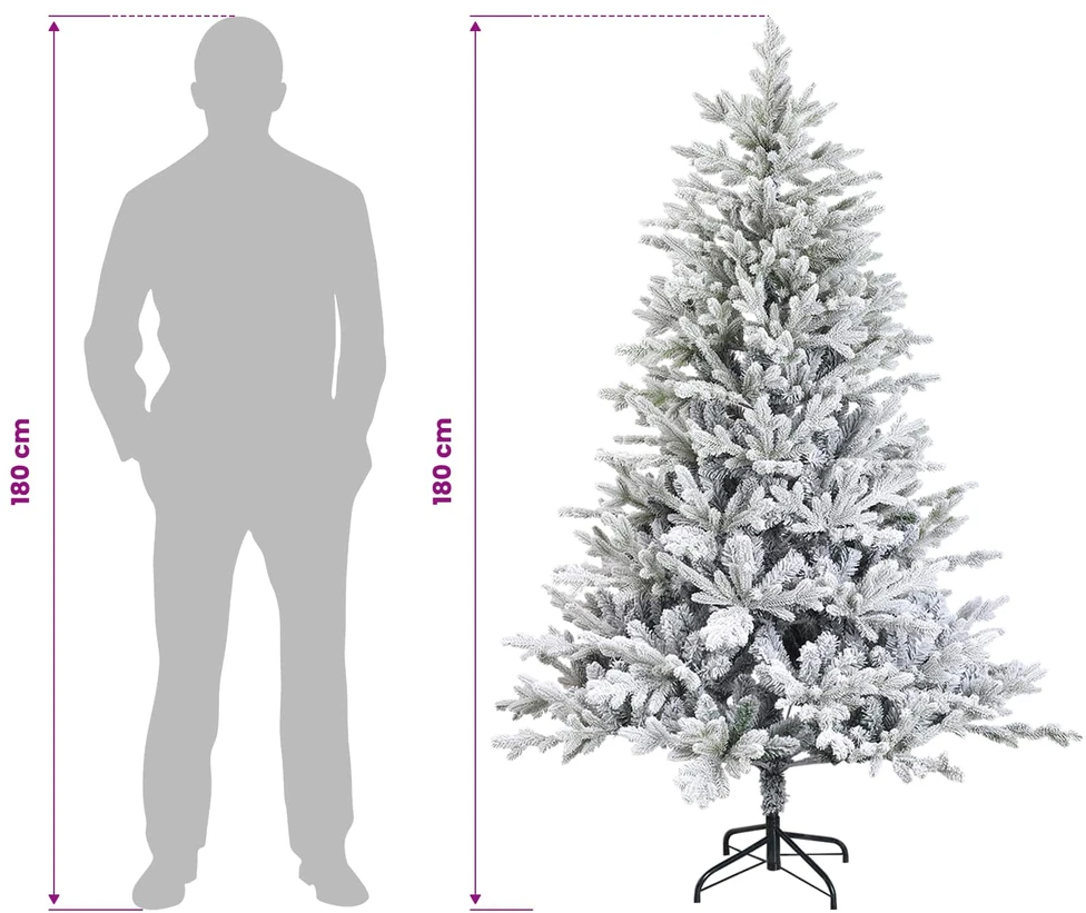Dirbtinė Sulankstoma Kalėdų Eglutė 180 cm 300 LED Šilta balta