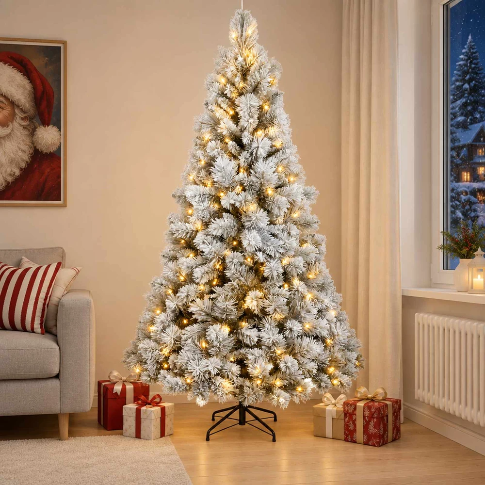 Dirbtinė Sulankstoma Kalėdų Eglutė 180 cm 300 LED Šilta balta