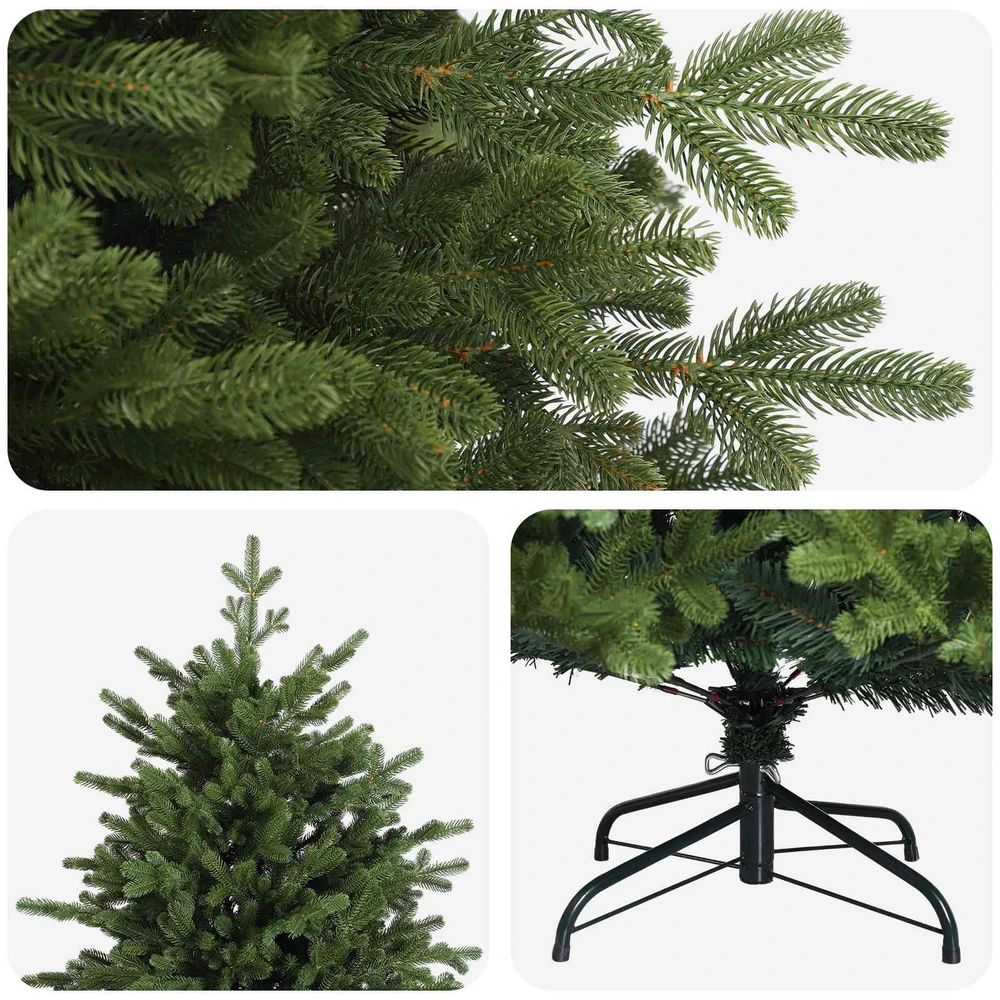 Dirbtinė Sulankstoma Kalėdų Eglutė 180 cm PVC ir metalas Žalia
