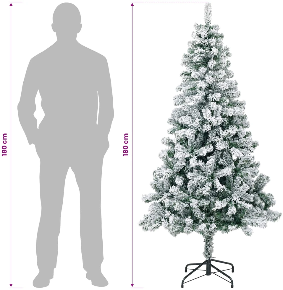 Dirbtinė Sulankstoma Kalėdų Eglutė 180 cm 300 LED Šilta balta
