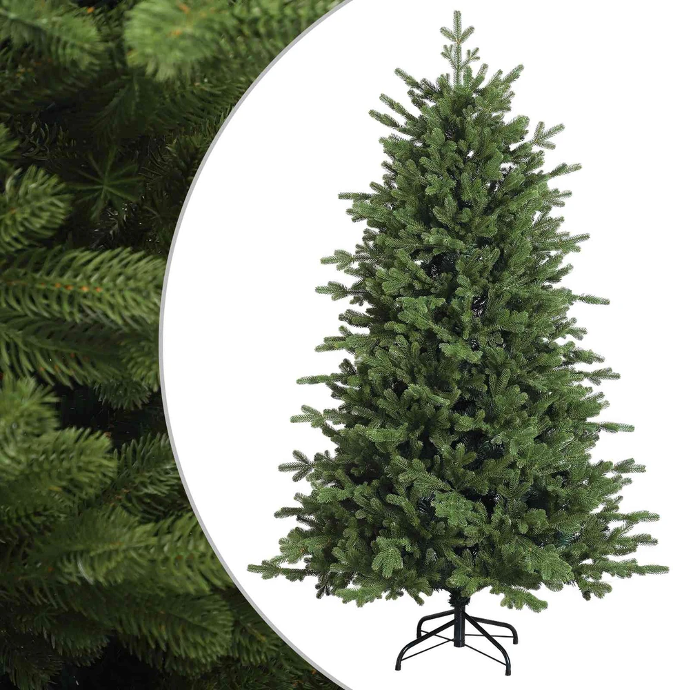 Dirbtinė Sulankstoma Kalėdų Eglutė 180 cm PVC ir metalas Žalia