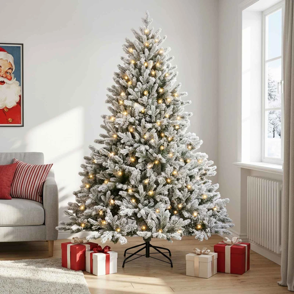 Dirbtinė Sulankstoma Kalėdų Eglutė 180 cm 300 LED Šilta balta