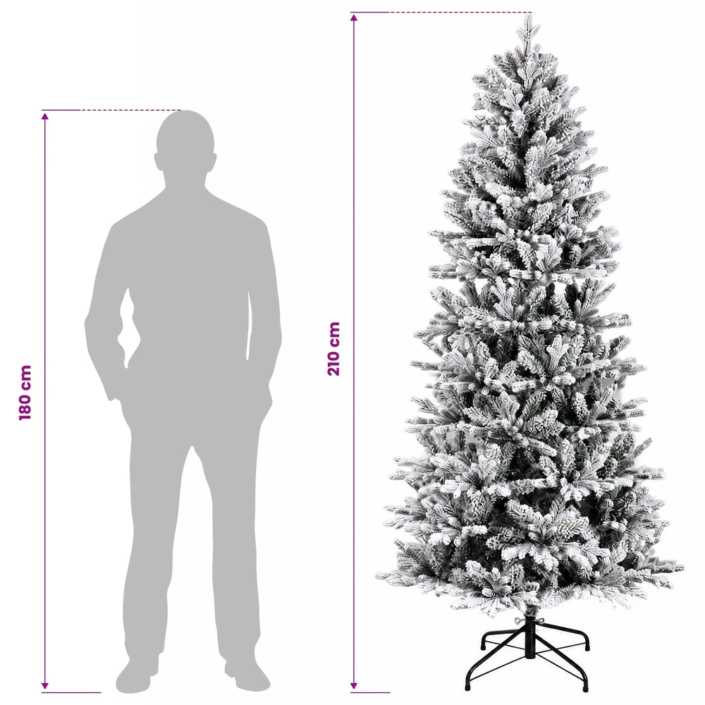 Dirbtinė Sulankstoma Kalėdų Eglutė 210 cm 300 LED Šilta balta