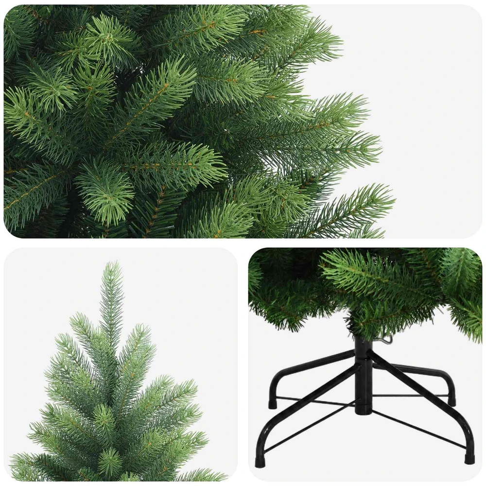 Dirbtinė Sulankstoma Kalėdų Eglutė 210 cm PVC ir metalas Žalia