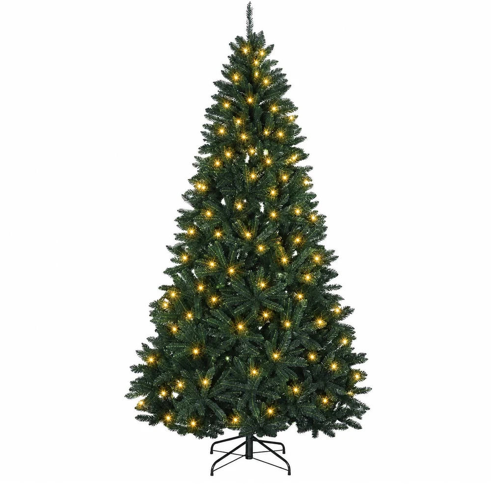 Dirbtinė Sulankstoma Kalėdų Eglutė 210 cm 400 LED Šilta balta