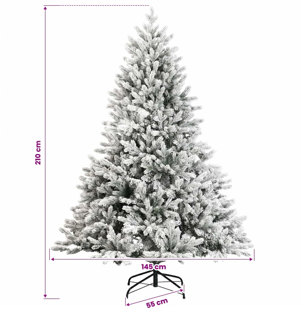 Dirbtinė Sulankstoma Kalėdų Eglutė 210 cm 300 LED Šilta balta