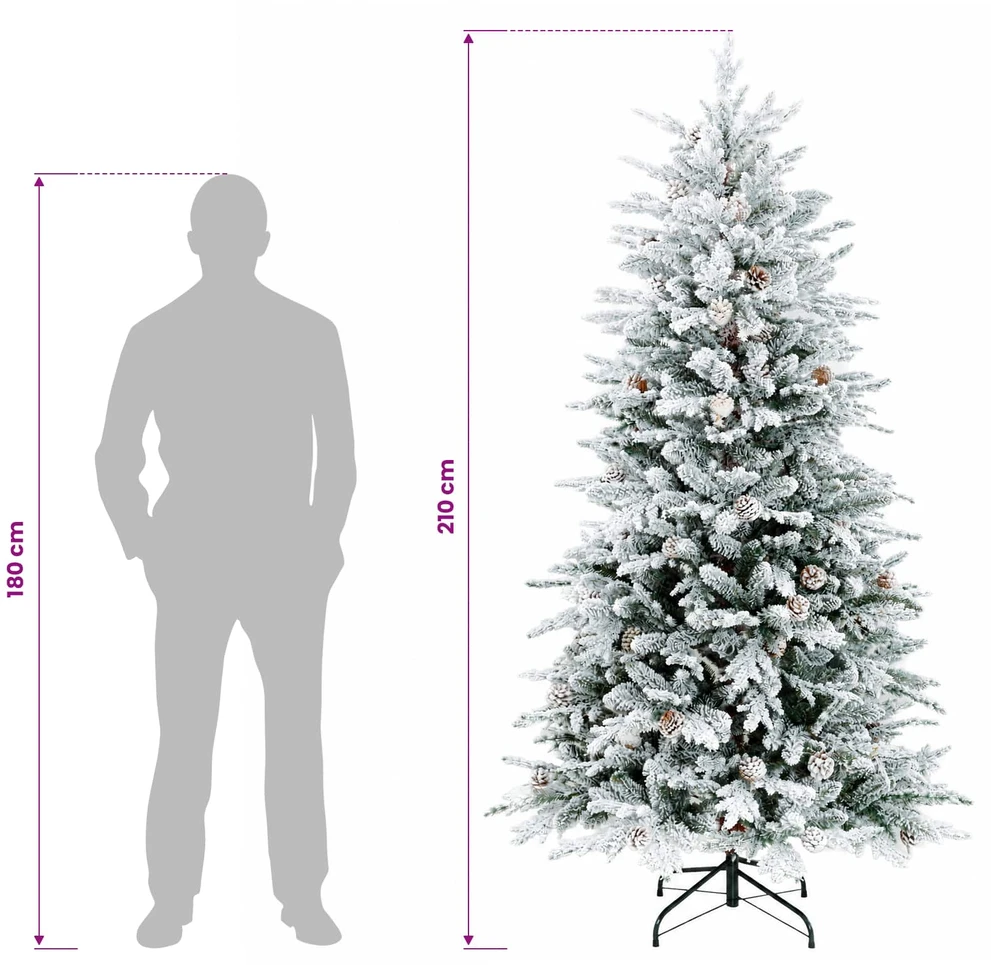 Dirbtinė Sulankstoma Kalėdų Eglutė 210 cm PE ir PVC