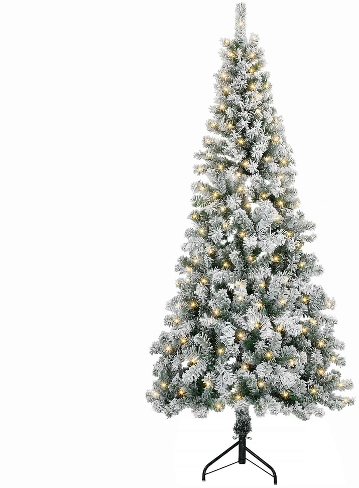 Dirbtinė Sulankstoma Kalėdų Eglutė 210 cm 300 LED Šilta balta