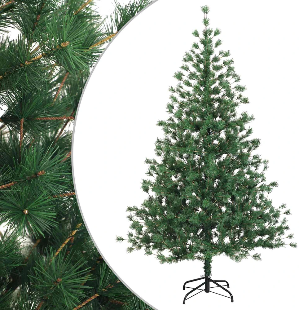 Dirbtinė Sulankstoma Kalėdų Eglutė 210 cm PVC ir metalas Žalia