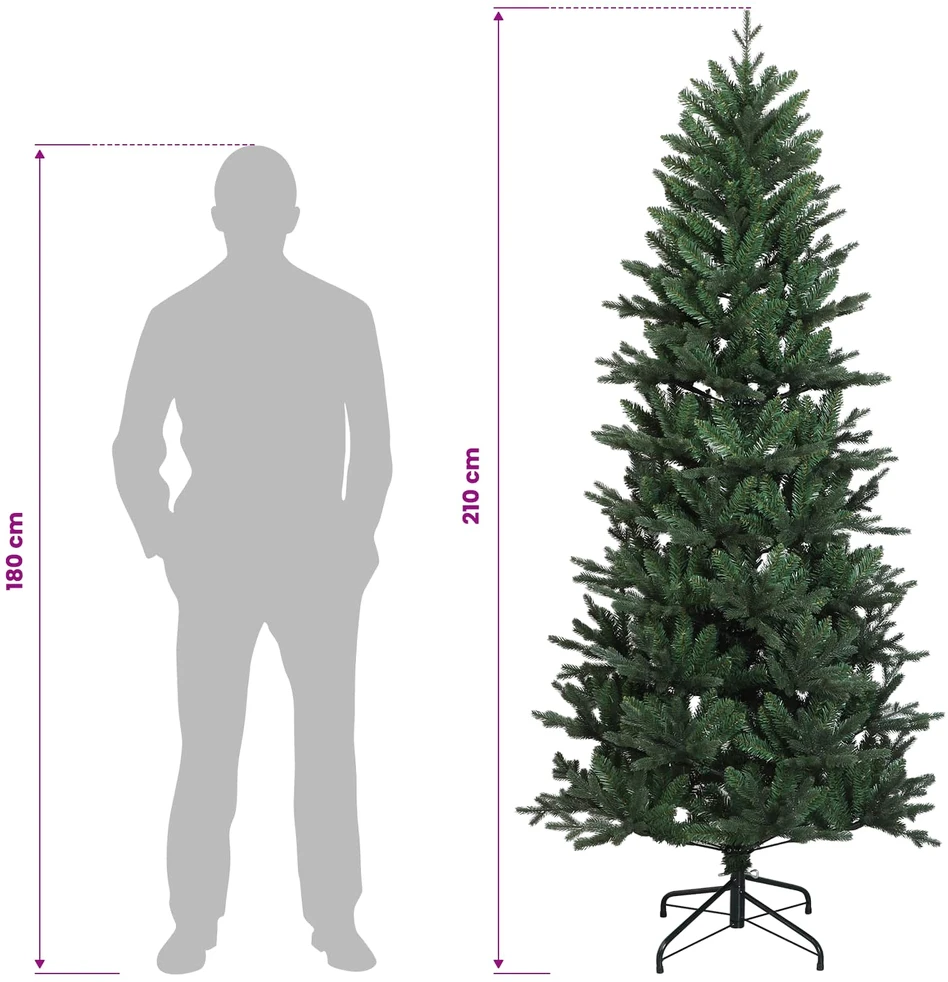 Dirbtinė Sulankstoma Kalėdų Eglutė 210 cm 300 LED Šilta balta
