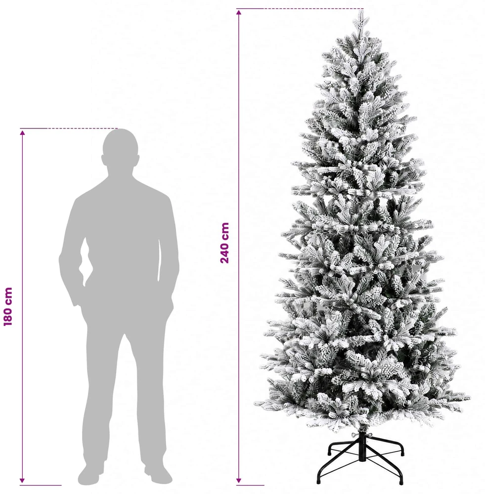 Dirbtinė Sulankstoma Kalėdų Eglutė 240 cm 300 LED Šilta balta