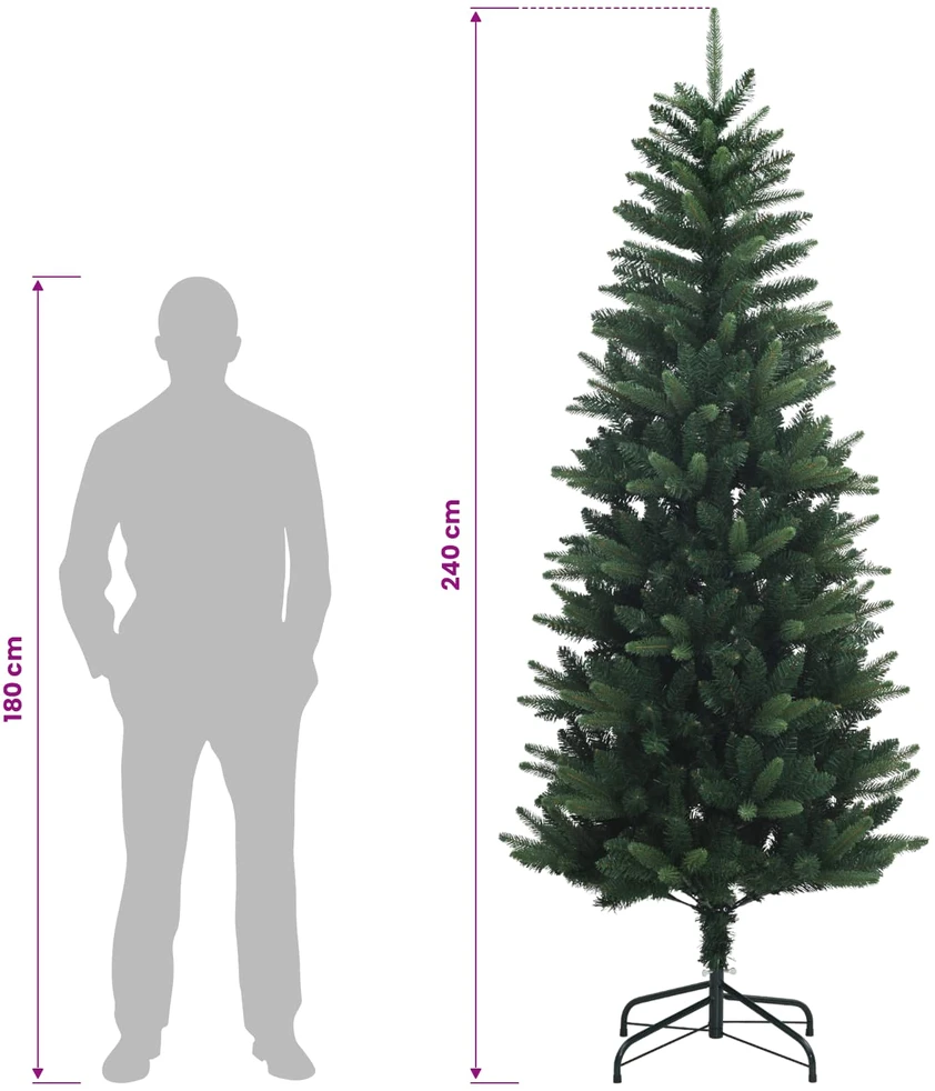 Dirbtinė Sulankstoma Kalėdų Eglutė 240 cm 300 LED Šilta balta