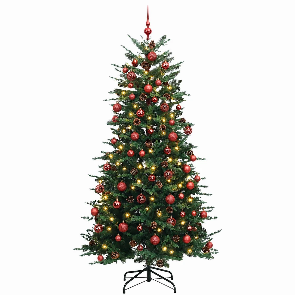 Dirbtinė Kalėdų eglutė su burbulais 240 cm 300 LED Šilta balta