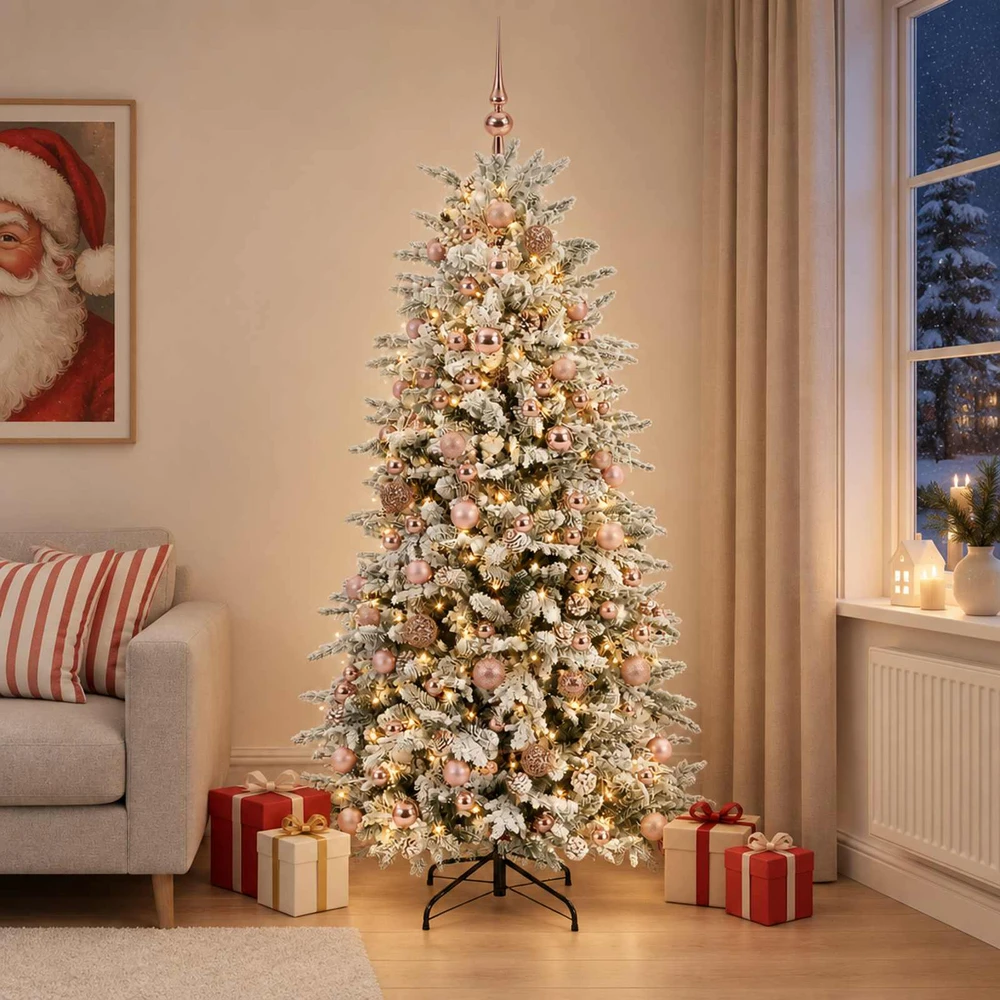 Dirbtinė Kalėdų eglutė su burbulais 240 cm 300 LED Šilta balta