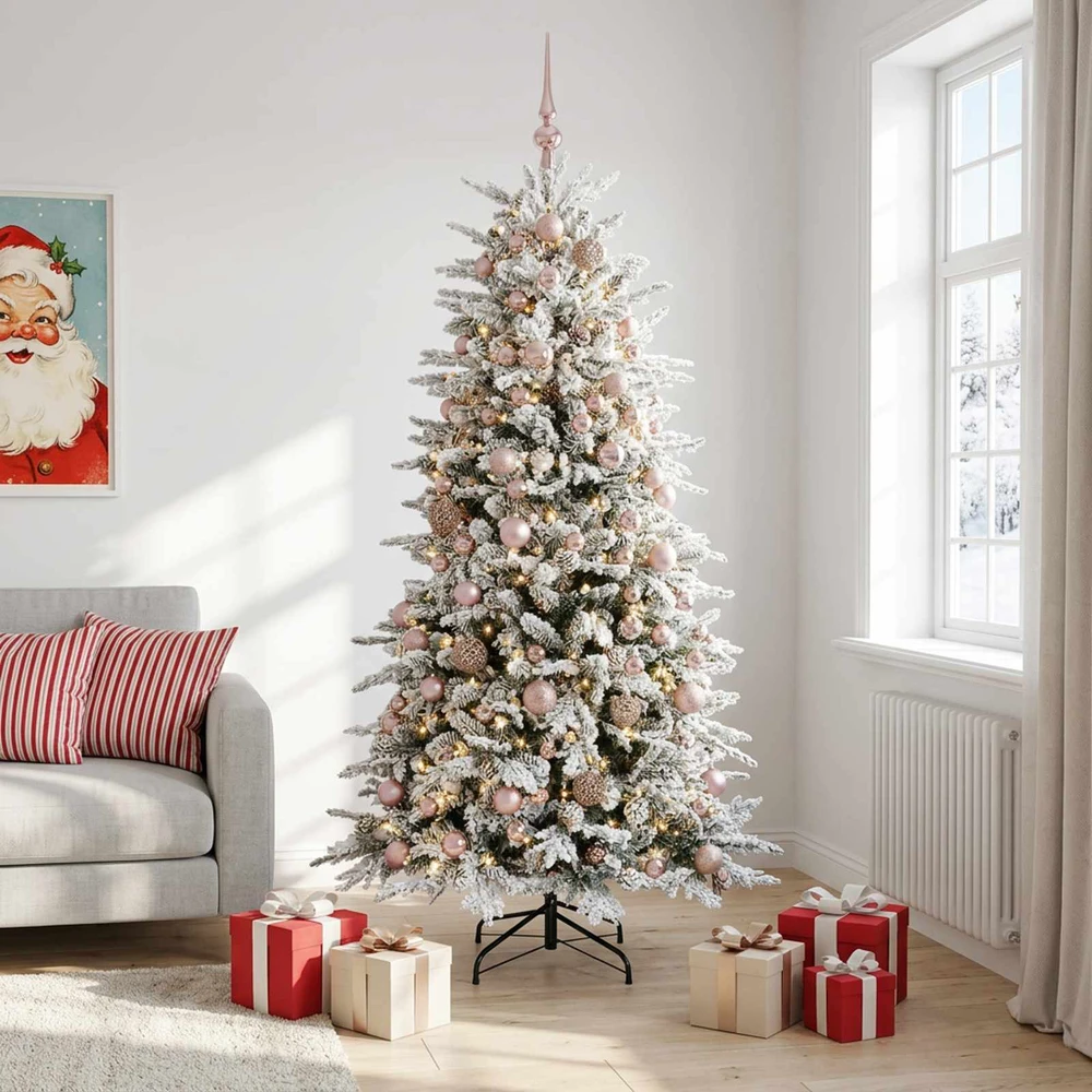 Dirbtinė Kalėdų eglutė su burbulais 240 cm 300 LED Šilta balta