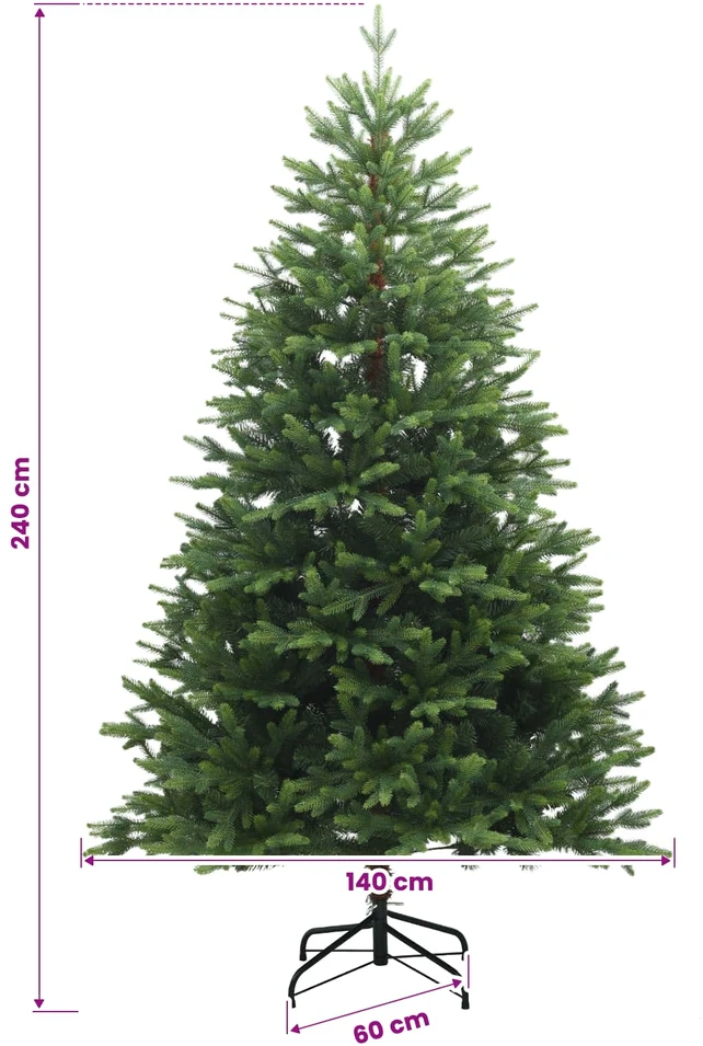 Dirbtinė Sulankstoma Kalėdų Eglutė 240 cm 300 LED Šilta balta