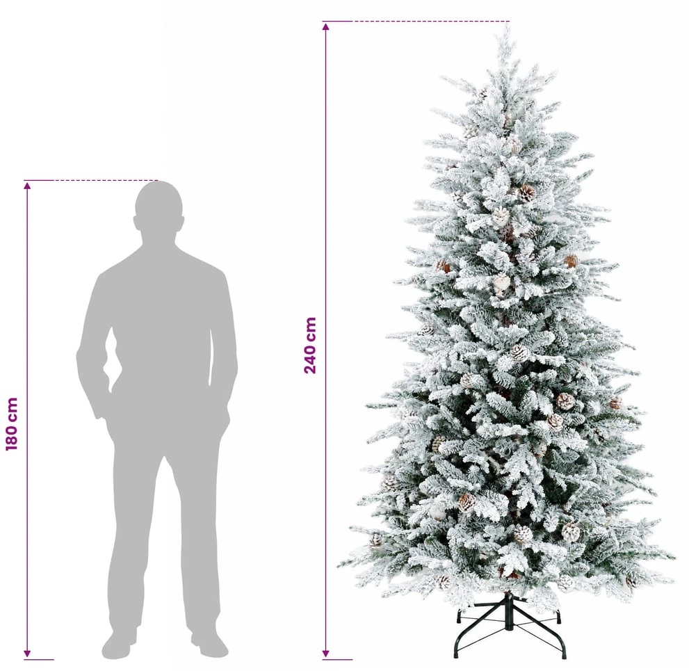 Dirbtinė Kalėdų eglutė su burbulais 240 cm 300 LED Šilta balta