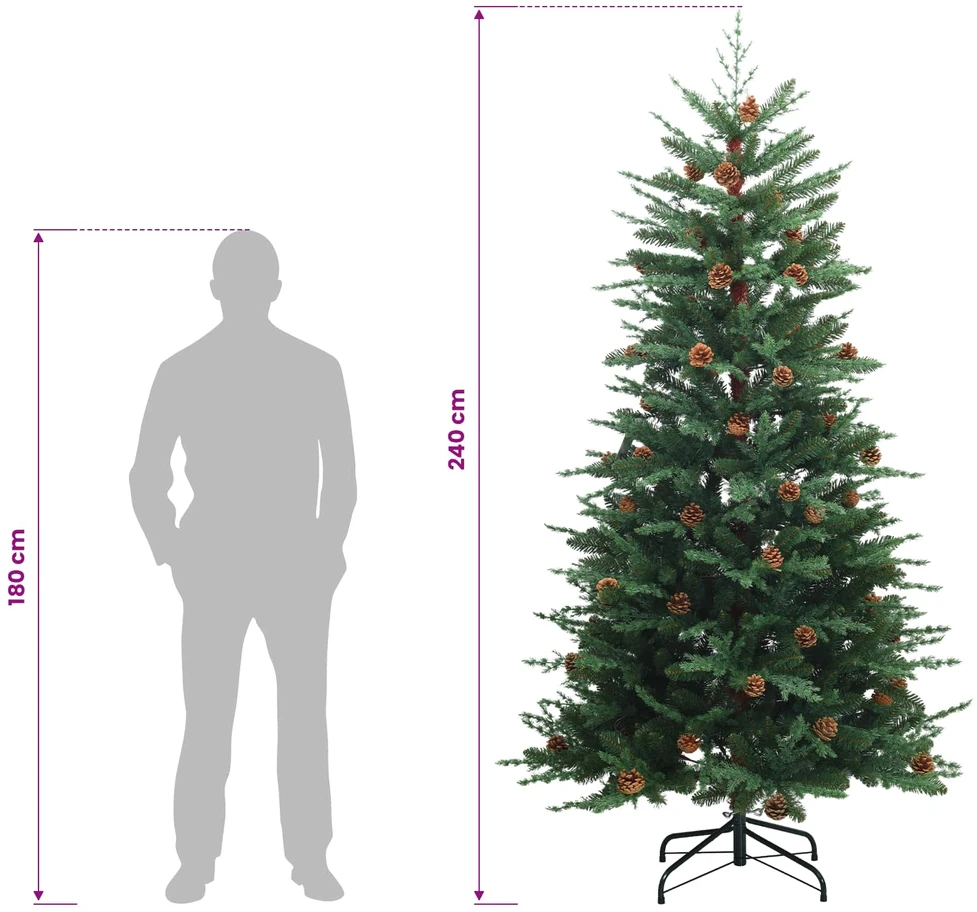 Dirbtinė Kalėdų eglutė su burbulais 240 cm 300 LED Šilta balta