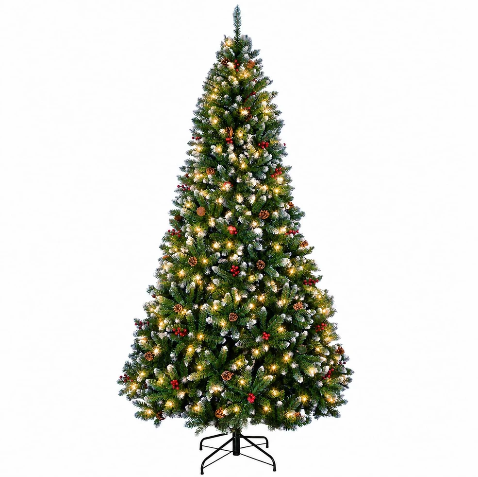 Dirbtinė Sulankstoma Kalėdų Eglutė 240 cm 300 LED Šilta balta