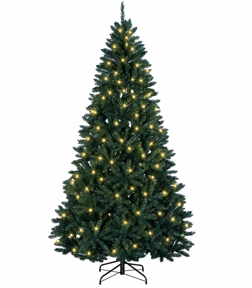Dirbtinė lankstinė tamsiai žalia Kalėdų eglutė 270 cm 600 LED