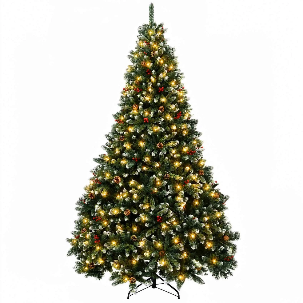 Dirbtinė Sulankstoma Kalėdų Eglutė 270 cm 300 LED Šilta balta
