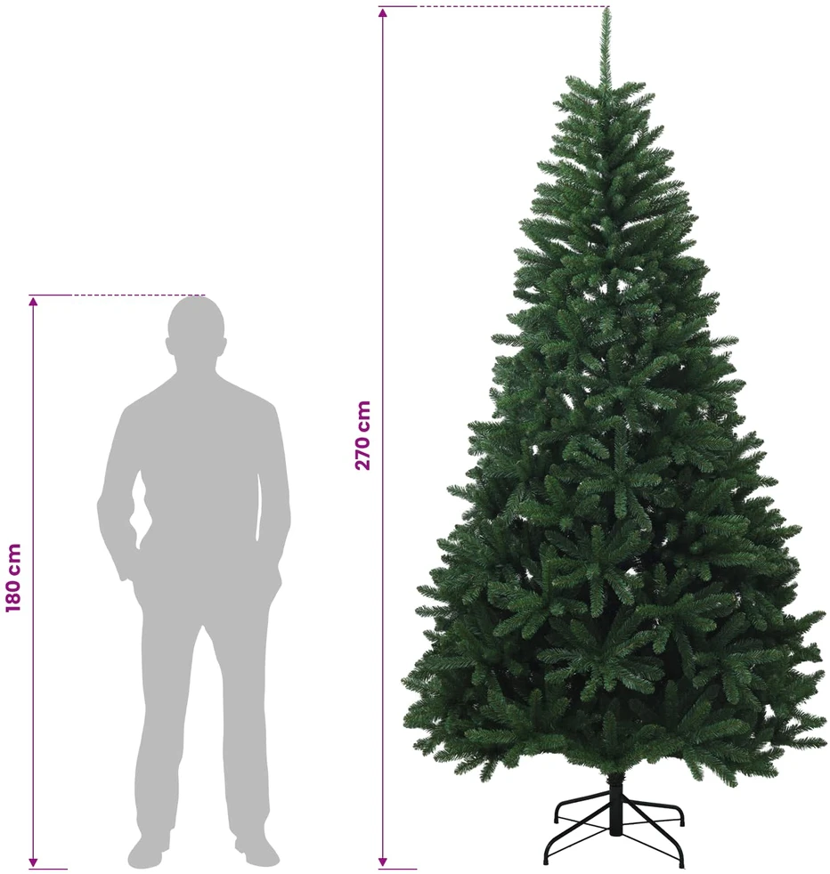 Dirbtinė Sulankstoma Kalėdų Eglutė 270 cm PVC Vidutinė žalia