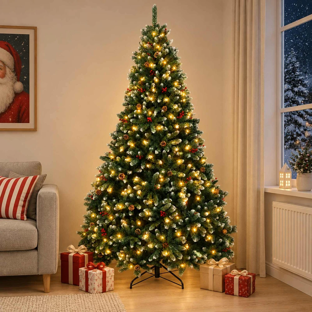 Dirbtinė Sulankstoma Kalėdų Eglutė 300 cm 600 LED Šilta balta