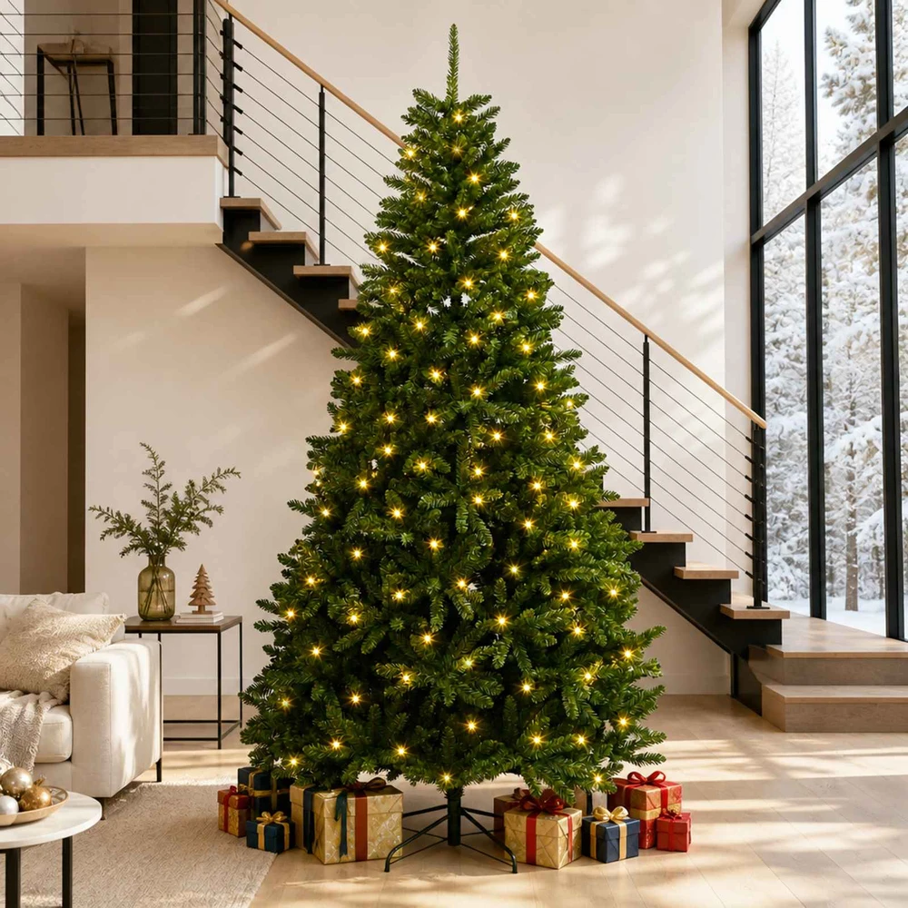 Dirbtinė Sulankstoma Kalėdų Eglutė 300 cm 1000 LED Šilta balta