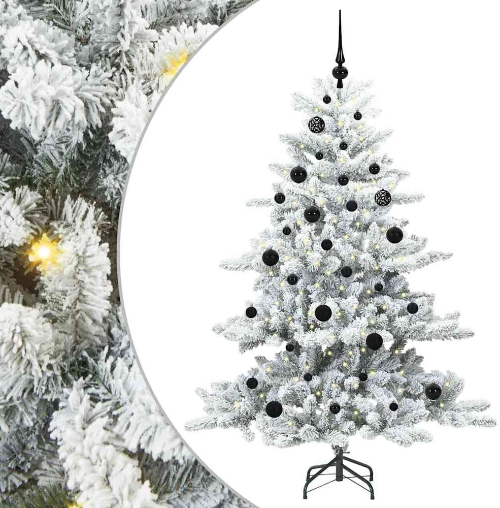 Dirbtinė Sulankstoma Kalėdų Eglutė Balta 150 cm PVC ir Plienas