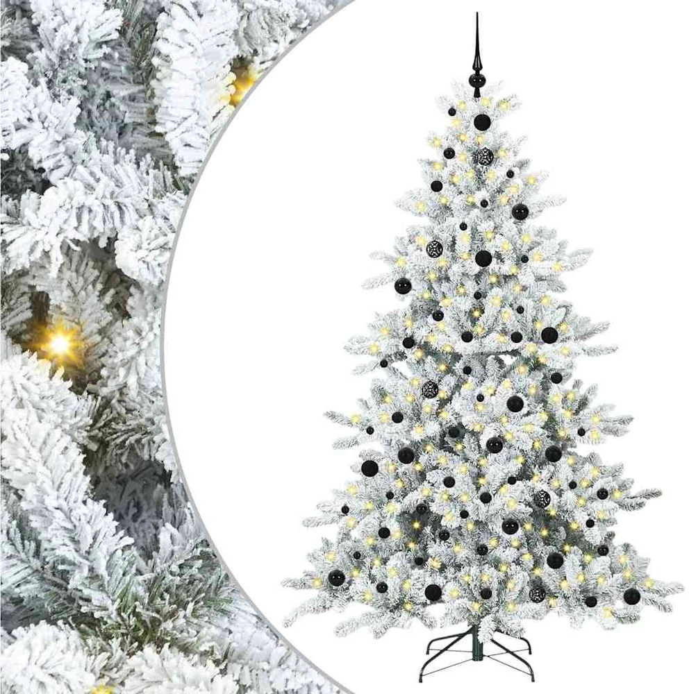 Dirbtinė Sulankstoma Kalėdų Eglutė Balta 210 cm PVC ir Plienas