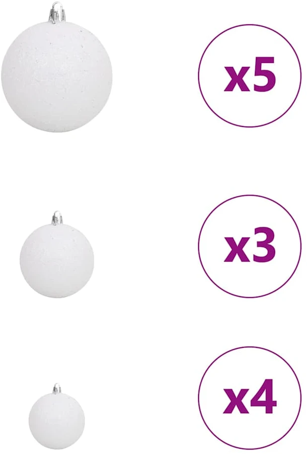 Dirbtinė Sulankstoma Kalėdų Eglutė Žalia ir balta 150 cm PVC